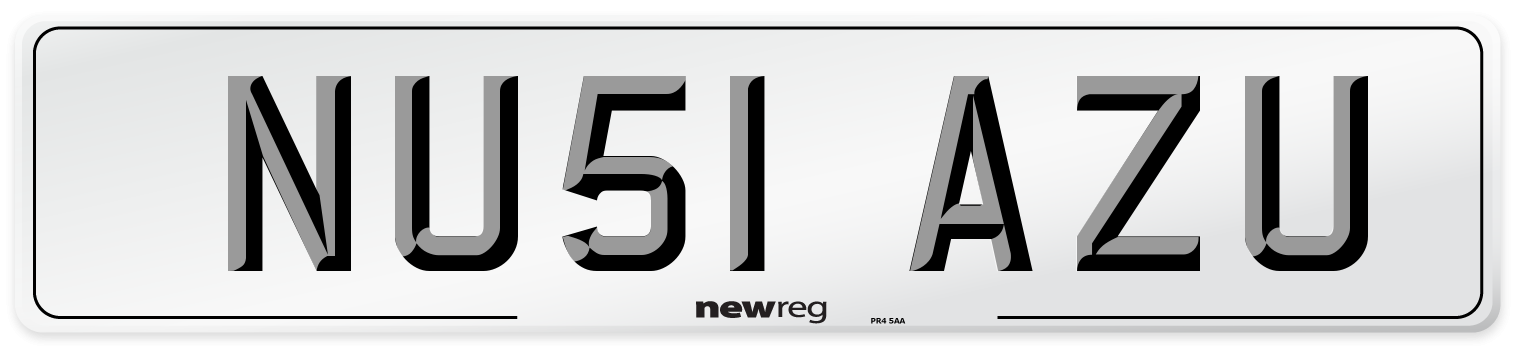 NU51 AZU Number Plate from New Reg